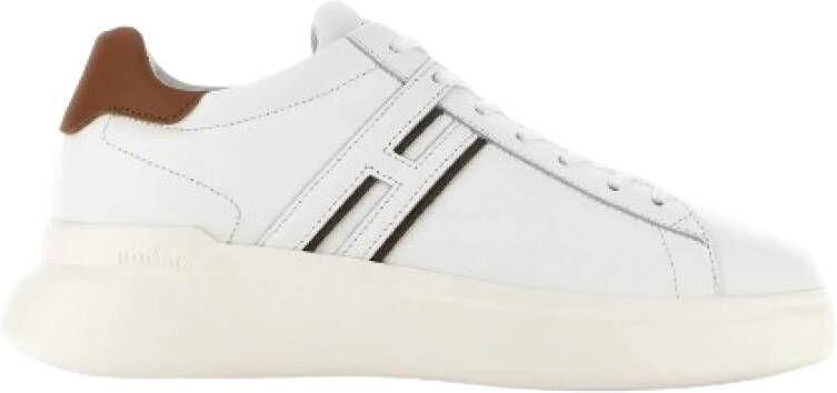 Hogan Casual Leren Sneakers Wit Bruin White Heren