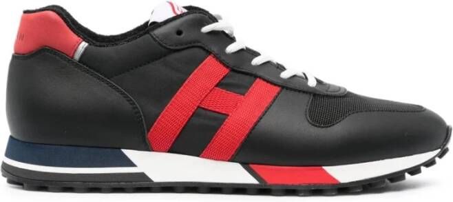 Hogan Casual Multicolor Trainers met leren zool Black Heren