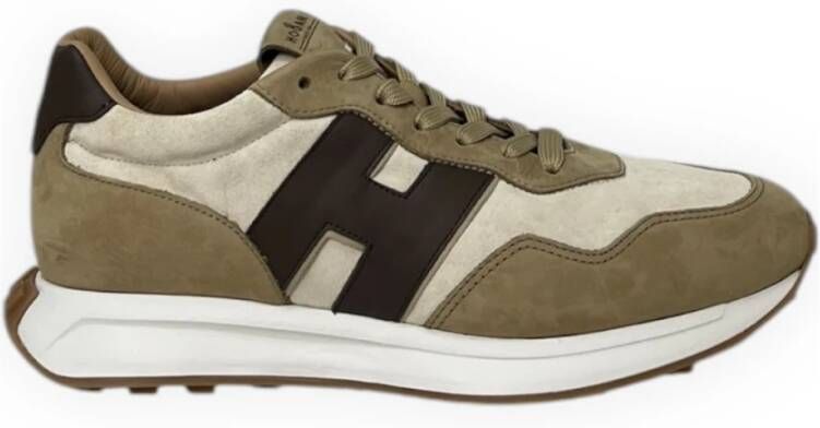 Hogan Casual Sneakers met H Patch Detail Brown Heren