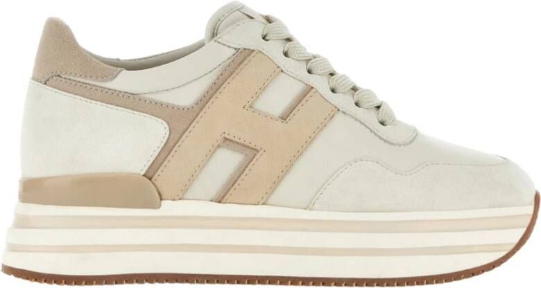 Hogan Casual Sneakers voor Mannen en Vrouwen Beige Dames