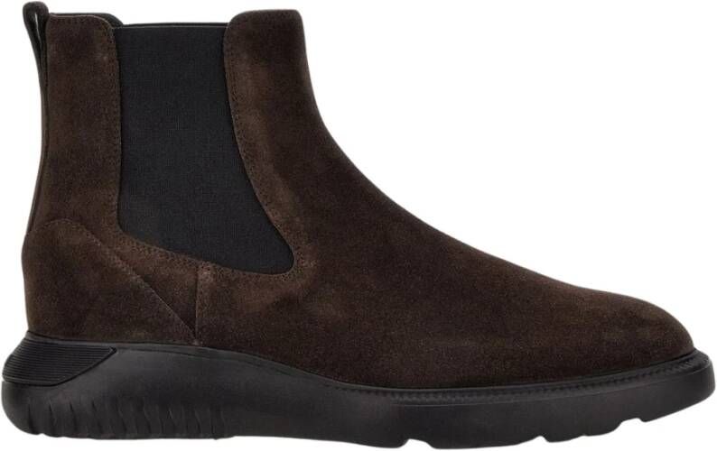 Hogan Chelsea Boot voor Heren Perfecte Mix van Stedelijke Elegantie en Sportiviteit Brown Heren