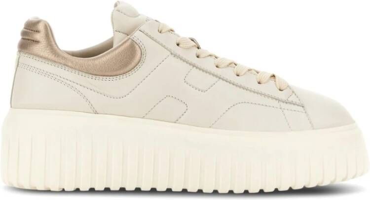 Hogan Chunky Sneakers met Geborduurd Logo Beige Dames