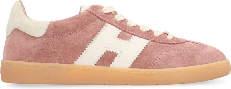 Hogan Cool Low-top Sneakers Suède Leer Pink Dames