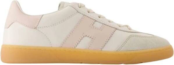 Hogan Coole Leren Sneakers Beige Dames