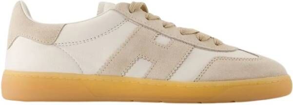 Hogan Coole Leren Sneakers Beige Dames