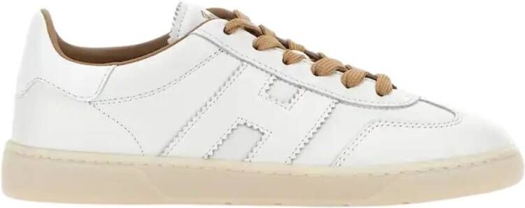 Hogan Witte Vetersneakers met Verwisselbare Veters White Dames