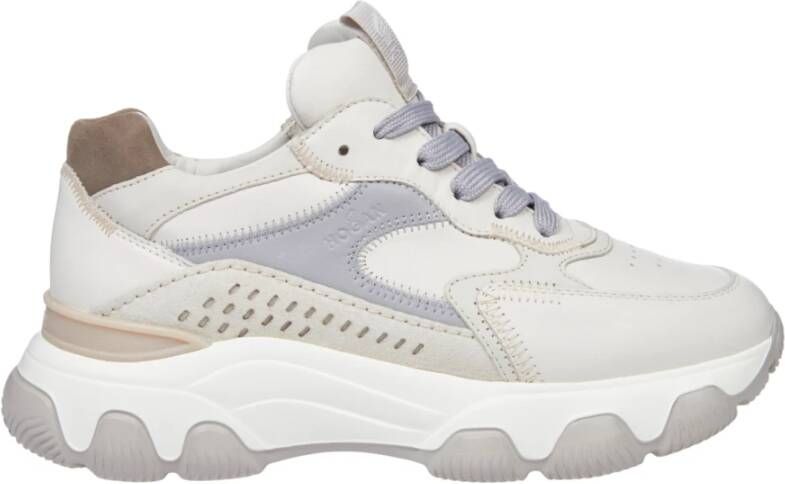 Hogan Crème Hyperactieve Sneakers met Multicolor Inzetstukken Beige Dames