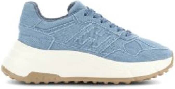 Hogan Denim Sneakers Blue Dames