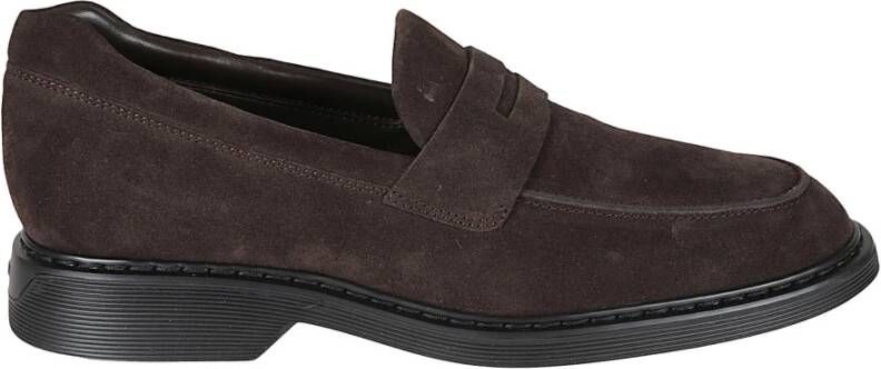 Hogan Ebony Suède Loafer met Memory Foam Brown Heren