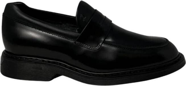 Hogan Elegante en comfortabele heren mocassins Black Heren