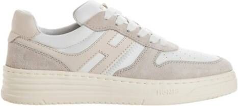 Hogan Elegante Leren Sneakers Beige Heren