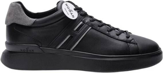 Hogan Essentiële zwarte leren sneakers voor heren Zwart Heren