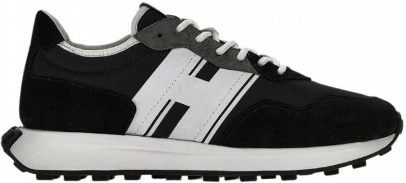 Hogan Stijlvolle H601 Allacciato H Sneakers voor Heren Zwart Heren