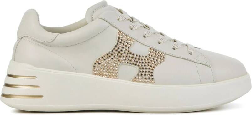 HOGAN Lage Sneakers Dames Hxw5640es90 Maat: 37 5 Materiaal: Leer Kleur: Wit