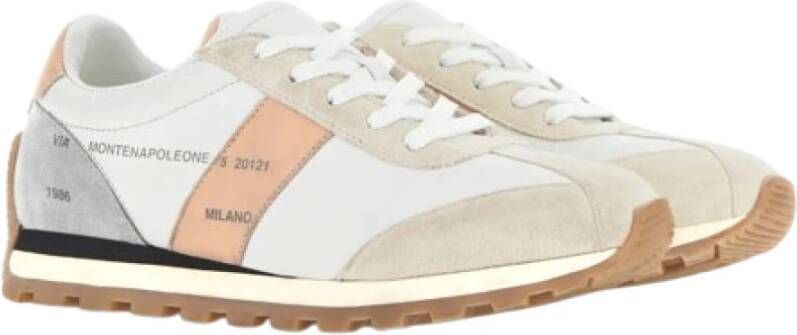 Hogan Gepaneelde Sneakers met Tekstprint White Dames