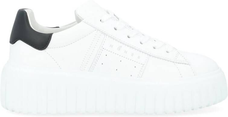 Hogan Gestreepte Elastische Band Loafers White Dames