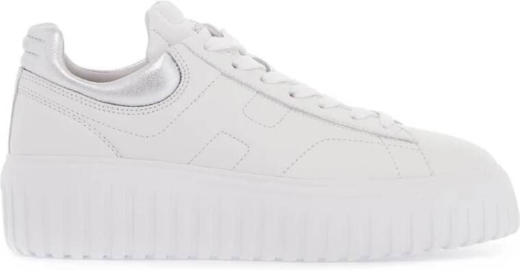 Hogan Gestreepte H-Stripes Leren Sneakers White Dames