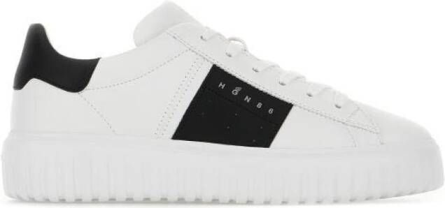 Hogan Gestreepte leren sneakers White Heren