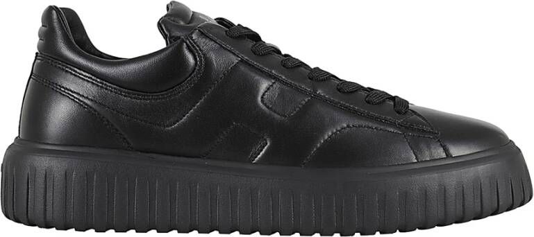 Hogan Gestreepte Modieuze Sneakers Black Heren