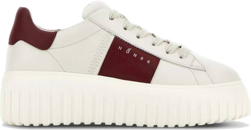 Hogan Gestreepte Sneakers White Dames