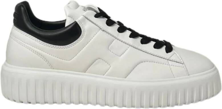 Hogan Gestreepte Vetersneakers White Heren