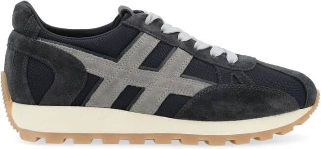 Hogan Geveterde Slash Sneakers Black Heren