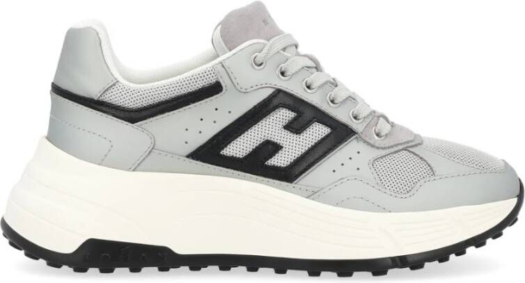 Hogan Geveterde Sneakers Gray Dames