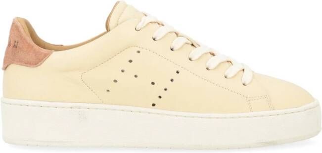 Hogan Geveterde Stijl Sneakers met Gaten Beige Dames