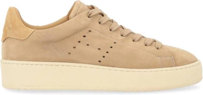 Hogan Geveterde Stijl Sneakers met Gaten Brown Dames