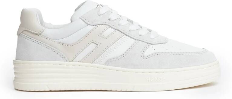 Hogan Grijze en witte suède mand White Dames