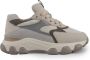 Hogan Grijze Leren Sneakers met Technische Stofdetails Gray Dames - Thumbnail 1