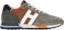 Hogan Grijze Sneaker met Oranje Details Multicolor Heren - Thumbnail 1