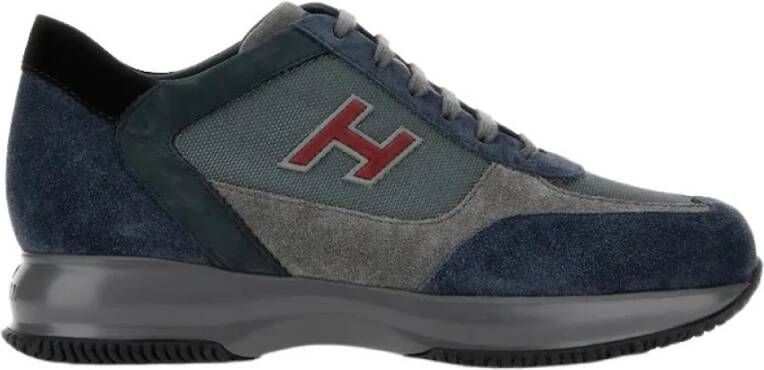 Hogan Grijze Sneakers met Suède en Stof Gray Heren