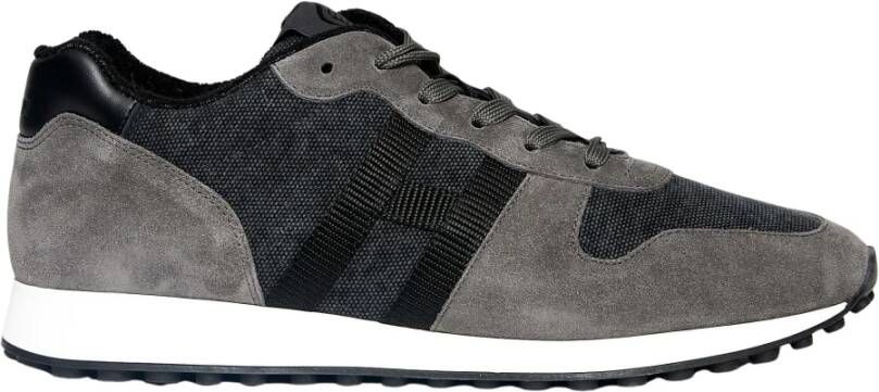 Hogan Grijze Sneakers met Witte Zool Black Heren