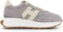 Hogan Grijze Sneakers van Kalfsleer met Beige Logo Gray Dames - Thumbnail 1