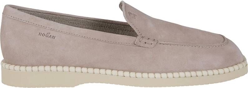 Hogan Grijze Stoom Loafers Gray Dames