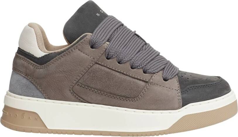 Hogan Grijze suède marshmallow sneakers Gray Dames