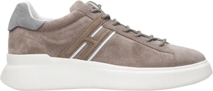 Hogan Dove Grey Suede Sneakers Grijs Heren