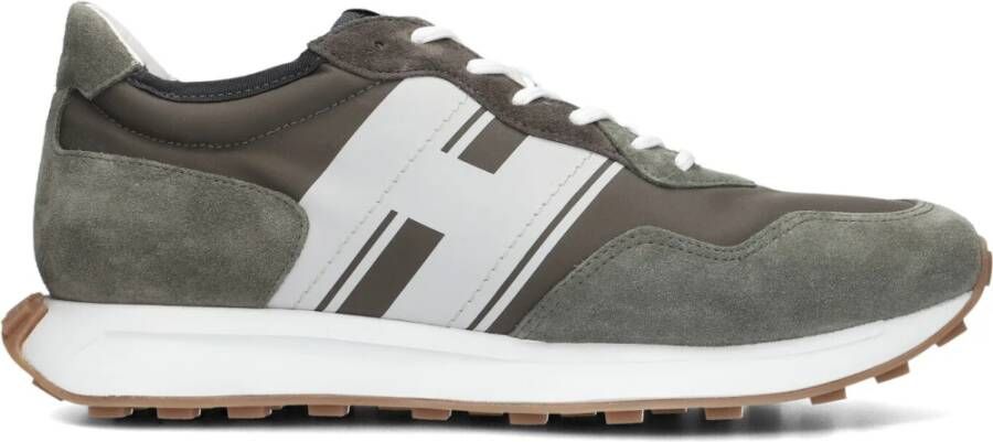 HOGAN Lage Sneakers Heren Hxm6010eg01 Maat: 42 5 Materiaal: Suède Kleur: Groen