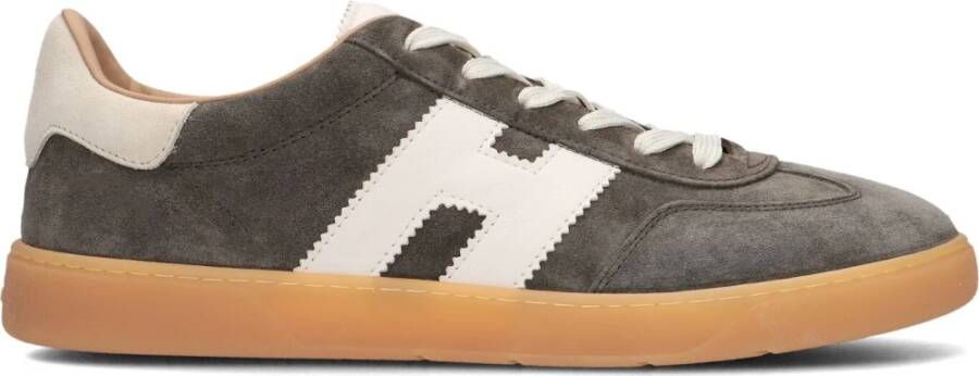 Hogan Groene Suède Retro Sneakers Gray Heren