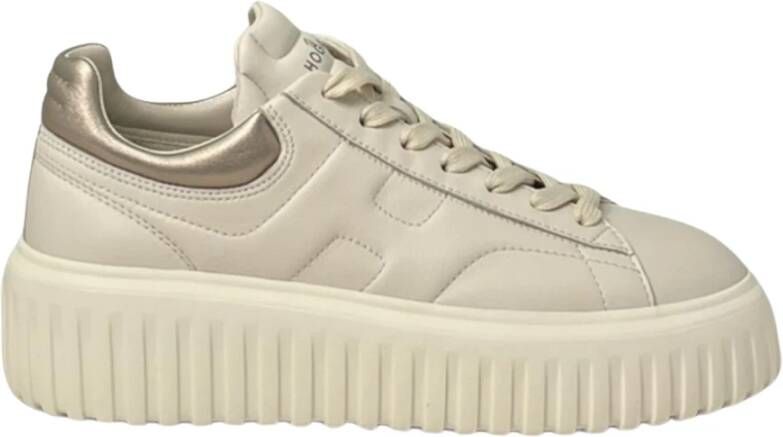 Hogan H-Stripes Veterschoenen Beige Dames