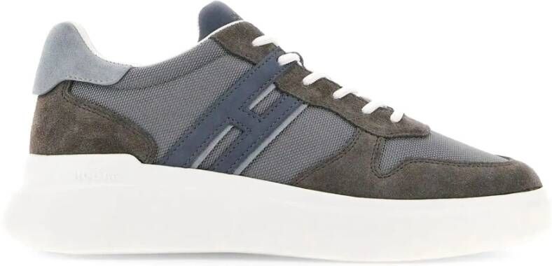 Hogan H580 Grijze Suède Sneakers Gray Heren