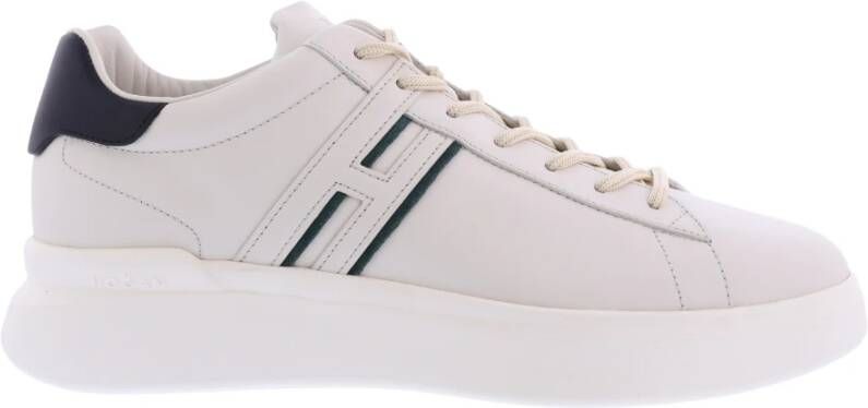 Hogan Leren sneakers met suède details White Heren