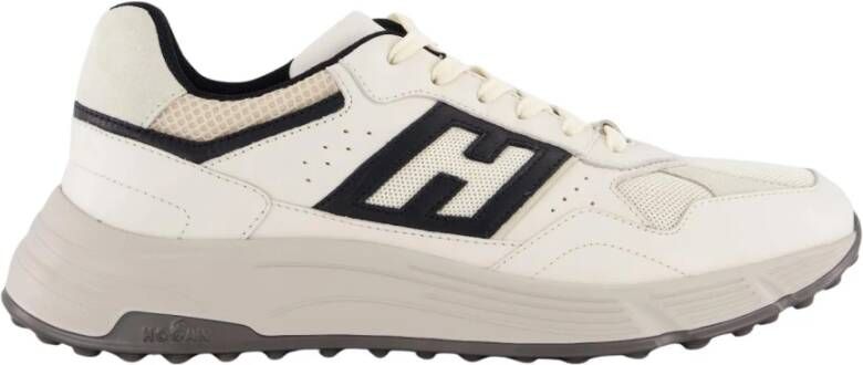 HOGAN Sneakers Heren Mesh Combi Runner Maat: 45 Materiaal: Suède Kleur: Wit