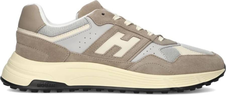 HOGAN Lage Sneakers Heren Hyperlight Allacciato Maat: 45 5 46 Materiaal: Suède Kleur: Bruin