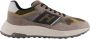 HOGAN Sneakers Heren Mesh Combi Runner Maat: 44 Materiaal: Suède Kleur: Taupe - Thumbnail 1