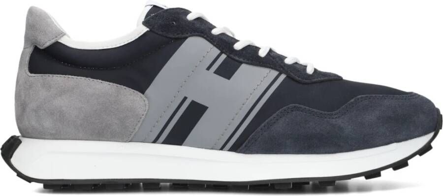 Hogan Donkerblauwe lage sneakers van kalfsleer Blauw Heren