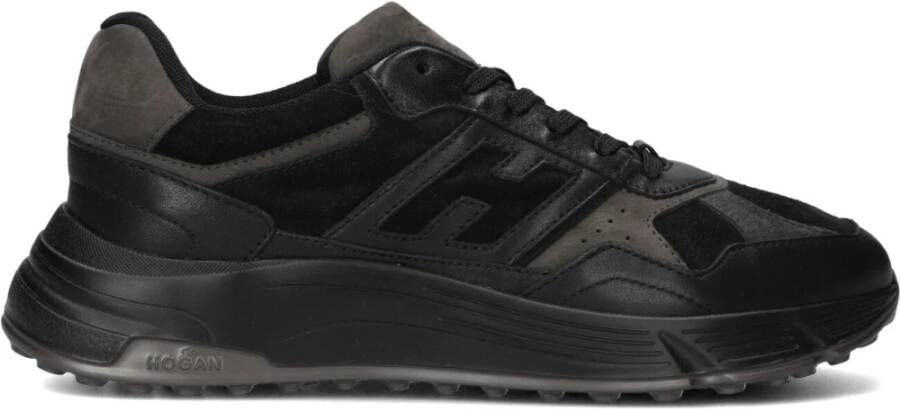 Hogan Heren LED Sue Combi Runner Sneakers Black Heren