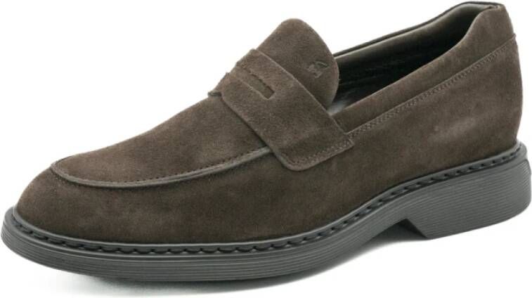 Hogan Heren Mocassins Schoenen Aw24 Brown Heren