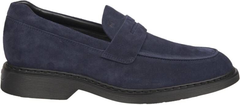 Hogan Heren Schoenen Mocassins Blauw Ss23 Blue Heren